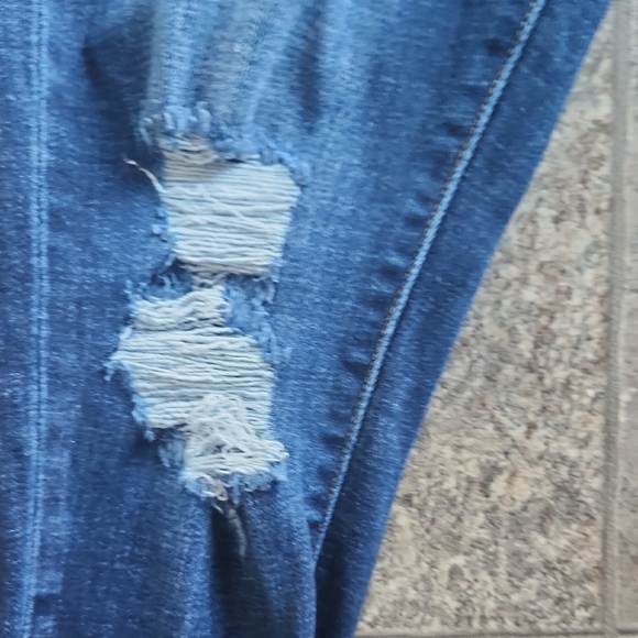 KanCan Dark Blue Distressed Skinny Jeans - Picture 6 of 11